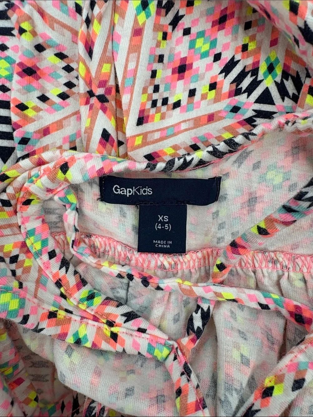 Girls Floral & Geometric Tank Dresses — Pink Multicolor